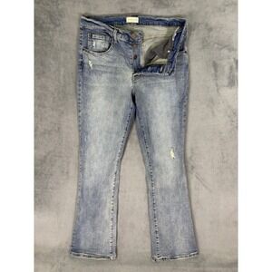 Oliver Logan Jeans Womens 30 Blue Light Wash Mid Rise Bootcut Button Fly Denim